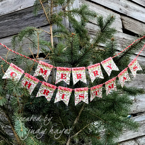 Merry Christmas Banner with Adhesive Sheets by Judy Hayes for Scrapbook Adhesives by 3L