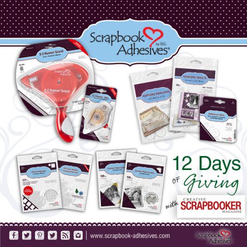 12 Days of Giving 2017 with Creative Scrapbooker Magazine and Scrapbook Adhesives by 3L