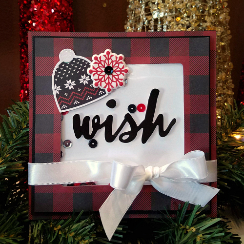 Buffalo Plaid Shaker Card Featuring Keepsake Envelopes