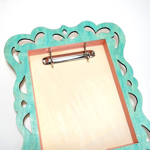 How to add a binder ring to a shadow box frame by Dana Tatar