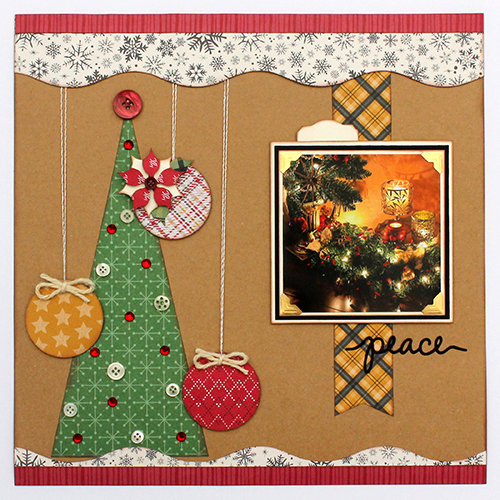 Peaceful Christmas Layout by Tracy McLennon for Scrapbook Adhesives by 3L 