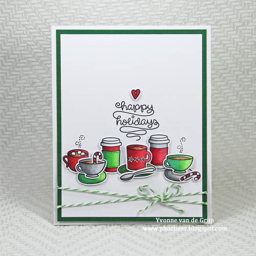 Coffee Christmas Card by Yvonne van de Grijp for Scrapbook Adhesives by 3L (Coffee Lovers Blog Hop Winter 2017)