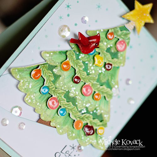 Christmas Tree Holiday Card Making by Michele Kovack for Scrapbook Adhesives by 3L