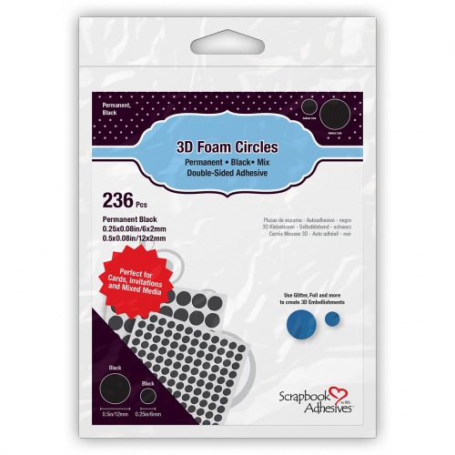 01227 3D Foam Circles Black Mix