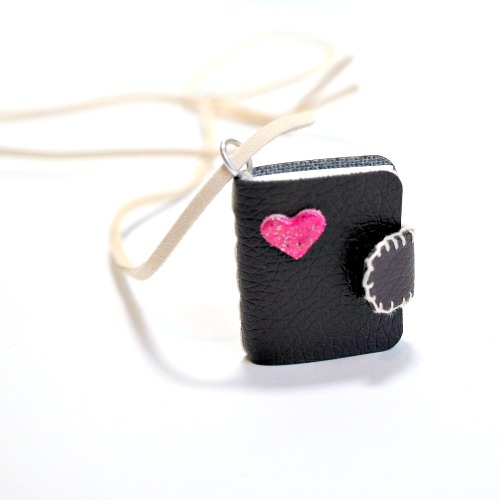 3D Foam Heart Mini Necklace by Dana Tatar