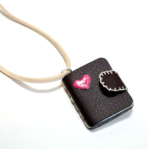 Heart Mini Book Necklace by Dana Tatar