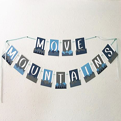 Mountains and Bear Themed Baby Shower Banner by Latrice Murphy for Scrapbook Adhesives by 3L