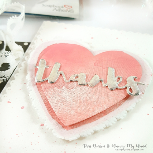 Stacked Hearts Thank You Card by Terri Burson for Scrapbook Adhesives by 3L