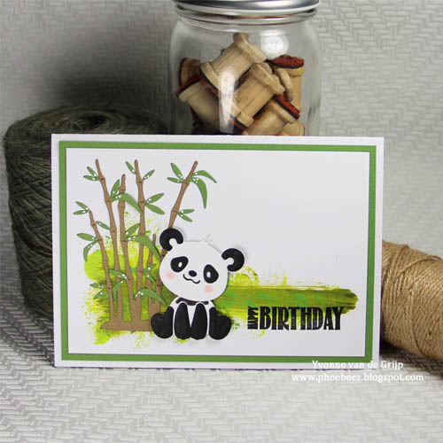 CUTE Layered Panda Birthday Card by Yvonne van de Grijp for Scrapbook Adhesives by 3L