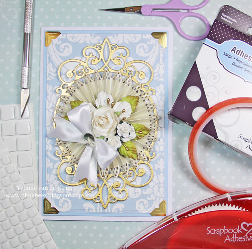 Romantic spring card using Scrapbook Adhesives by 3L products, created by Yvonne van de Grijp