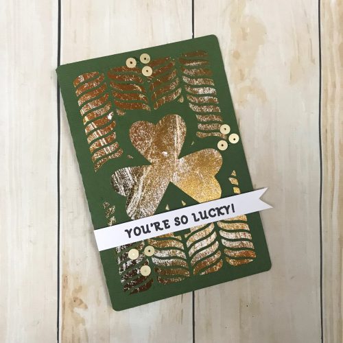 Gold Foiled Shamrock Card by Latrice Murphy for Scrapbook Adhesives by 3L