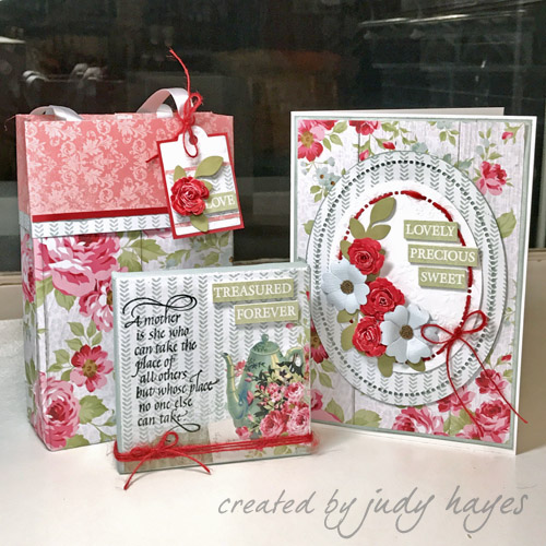 Mother's Day gift ensemble by Judy Hayes for Scrapbook Adhesives by 3L