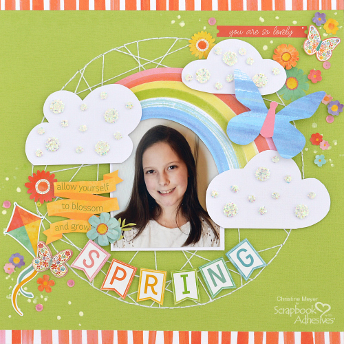 Scrapbooking Spring with 3D Foam Circles and 3D Foam Squares by Christine Meyer for Scrapbook Adhesives by 3L 