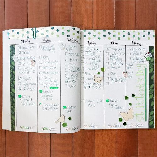 Monochromatic Weekly Bullet Journal Spread by Latrice Murphy for Scrapbook Adhesives by 3L