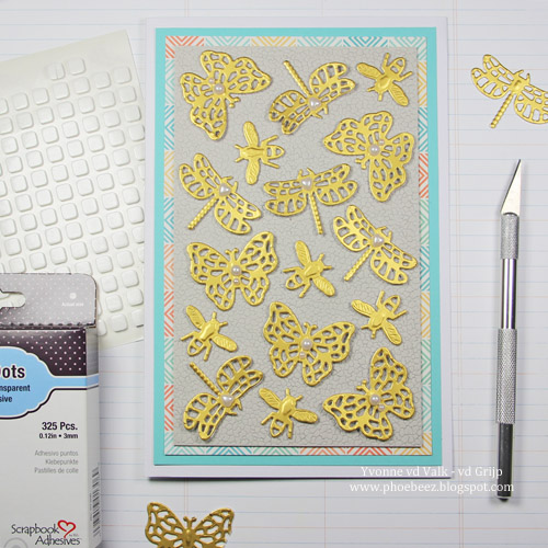 Spring Dimensional Insect Card with 3D Foam Squares by Yvonne van de Grijp for Scrapbook Adhesives by 3L,