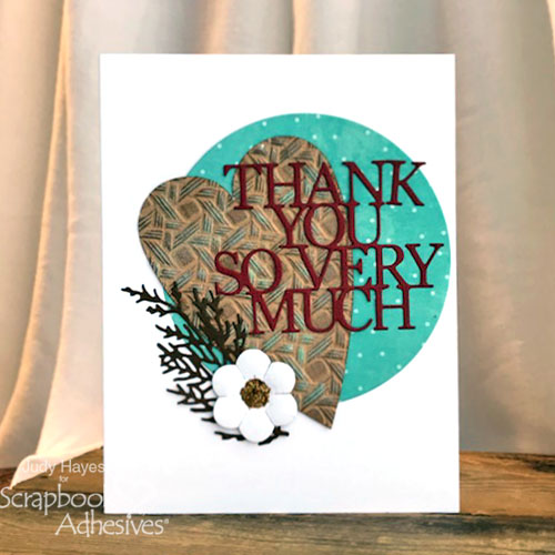 Thank You So Much Card with Adhesive Sheets by Judy Hayes for Scrapbook Adhesives by 3L