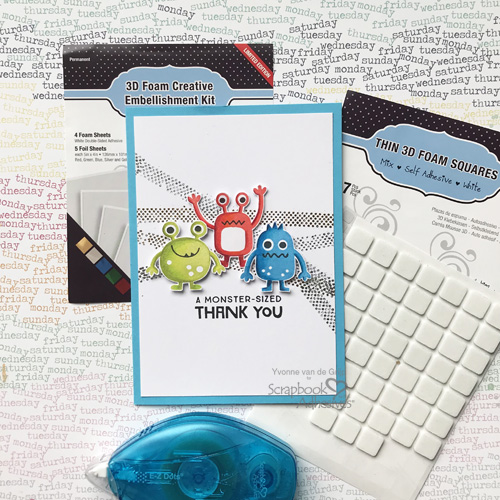 Monster of a Thank You Card by Yvonne van de Grijp for Scrapbook Adhesives by 3L Blog