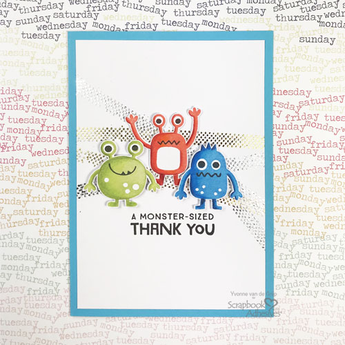 Monster of a Thank You Card by Yvonne van de Grijp for Scrapbook Adhesives by 3L Blog