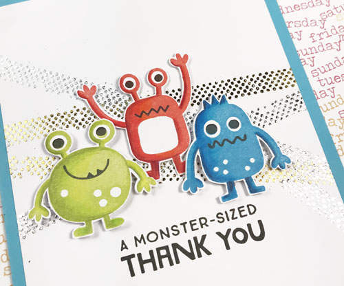 Monster of a Thank You Card by Yvonne van de Grijp for Scrapbook Adhesives by 3L Blog