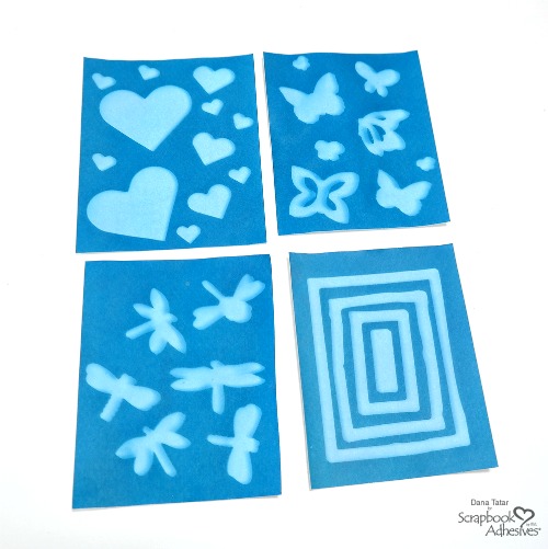 3D Foam Cyanotype Sun Prints After Water Rinse