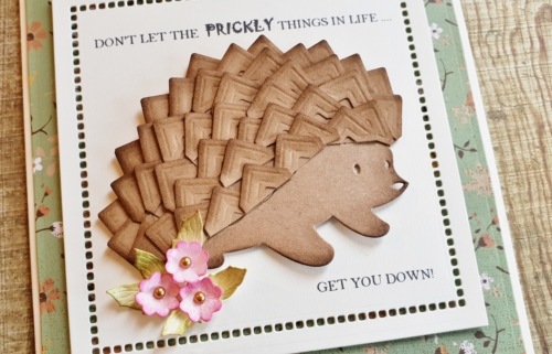 Hedgehog Card using Creative Photo Corners by Christine Emberson for Scrapbook Adhesives by 3L