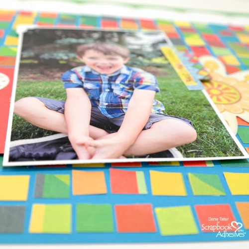 DIY Mosaic Background with Click 'n Stick by Dana Tatar for Scrapbook Adhesives by 3L