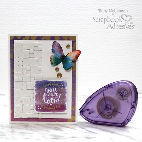 Mosaic Card Using 3D Foam Squares by Tracy McLennon for Scrapbook Adhesives by 3L