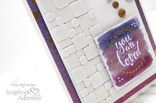 Mosaic Card Using 3D Foam Squares by Tracy McLennon for Scrapbook Adhesives by 3L