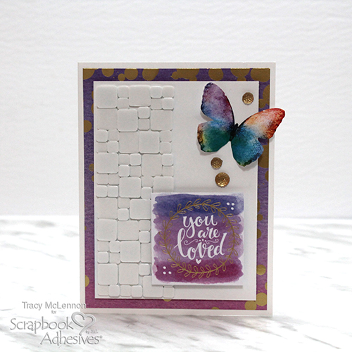 Mosaic Card Using 3D Foam Squares by Tracy McLennon for Scrapbook Adhesives by 3L
