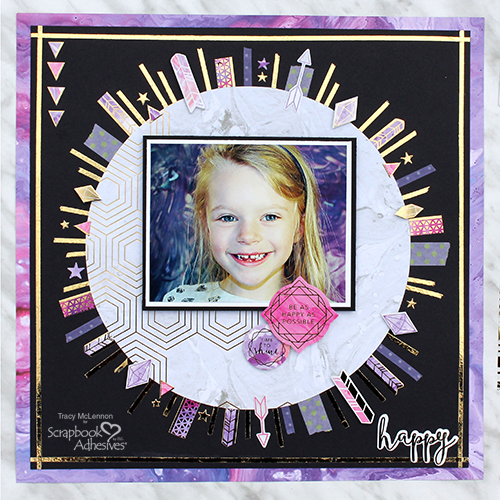 Sparkle Happy Scrapbook Page by Tracy McLennon for Scrapbook Adhesives by 3L