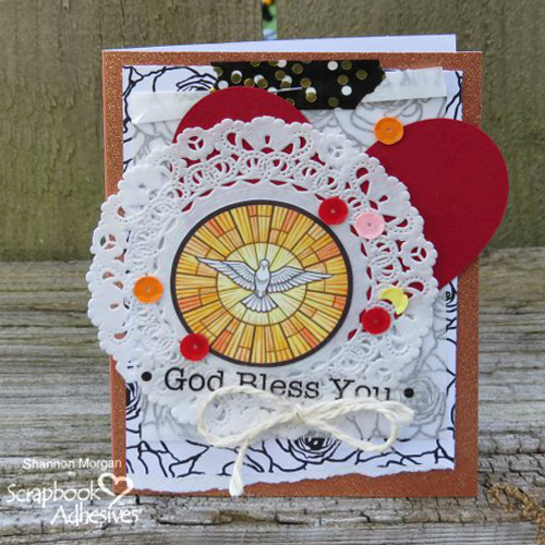 ♥ Bless You Confirmation Card by Shannon Morgan for Scrapbook Adhesives by 3L