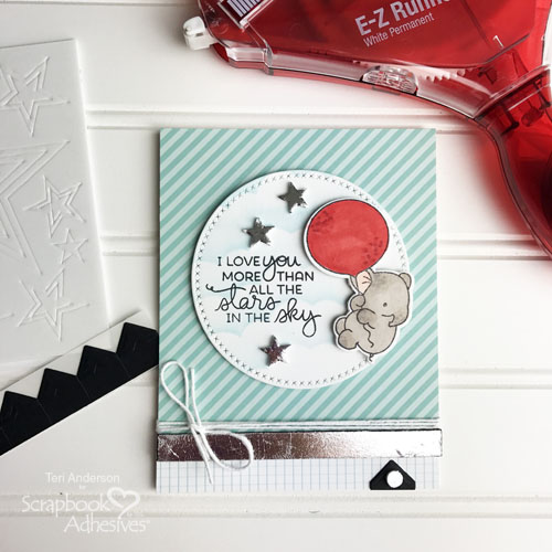 Adding Sparkle and Shine to a Stamped Card by Teri Anderson for Scrapbook Adhesives by 3L