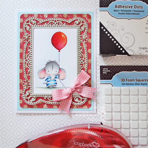 Cute Layered Elephant Card by Yvonne van de Grijp for Scrapbook Adhesives by 3L