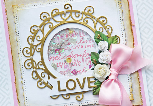 Romantic Love Shaker Card Tutorial by Yvonne van de Grijp for Scrapbook Adhesives by 3L