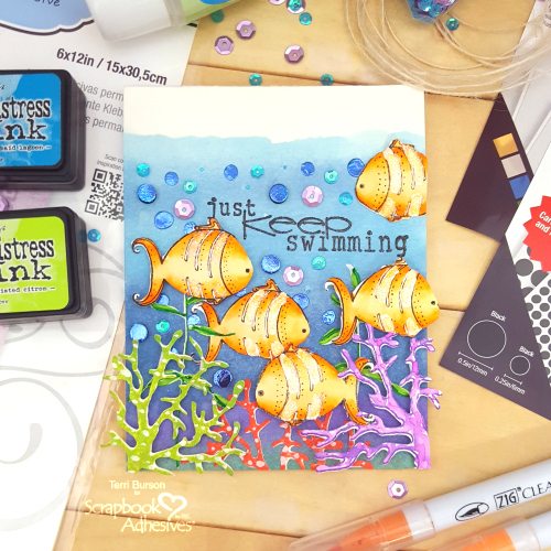 Celebrate World Ocean Day by Terri Burson for Scrapbook Adhesives by 3L