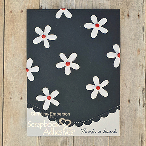 Daisy Card with 3D Foam Circles by Christine Emberson