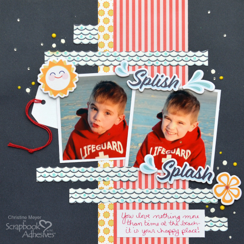 Adding details to your scrapbook layout using adhesives