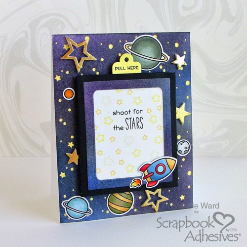 Shoot for the Stars Interactive Card by Valerie Ward for Scrapbook Adhesives by 3L