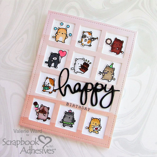 One Paper, Two Cards: Happy and Hello by Valerie Ward for Scrapbook Adhesives by 3L