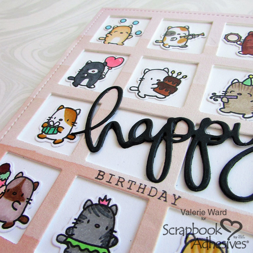 One Paper, Two Cards: Happy and Hello by Valerie Ward for Scrapbook Adhesives by 3L