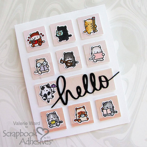 One Paper, Two Cards: Happy and Hello by Valerie Ward for Scrapbook Adhesives by 3L