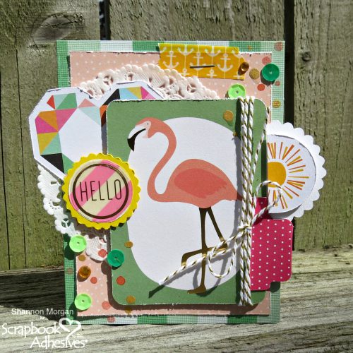 Happy Layered Hello Card by Shannon Morgan for Scrapbook Adhesives by 3L