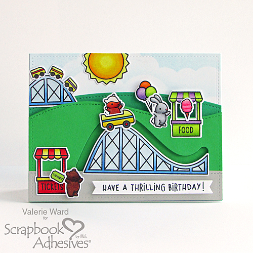 Thrilling Birthday Card by Valerie Ward for Scrapbook Adhesives by 3L 