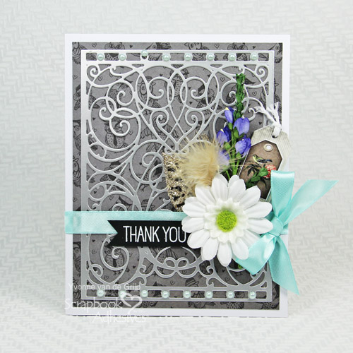 Elegant Thank You with Adhesive Sheets by Yvonne van de Grijp for Scrapbook Adhesive by 3L