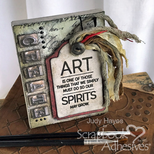 ART Mini Canvas with 3D Foam Squares by Judy Hayes for Scrapbook Adhesives by 3L