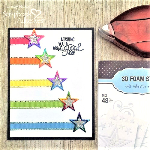 Make Your Cards Sparkle and Shine with 3D Foam Stars by Linsey Rickett for Scrapbook Adhesives by 3L