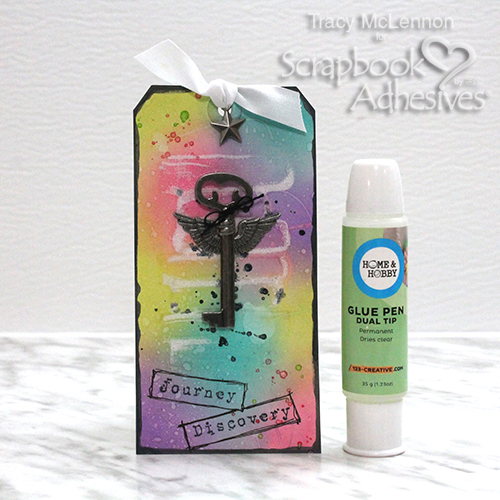 Discovery Tag - Mixed Media tutorial by Tracy McLennon for Scrapbook Adhesives by 3L