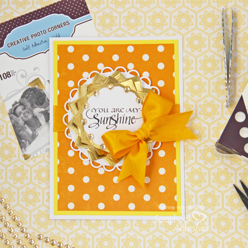 Sunshine Card with Creative Photo Corners by Yvonne van de Grijp for Scrapbook Adhesives by 3L