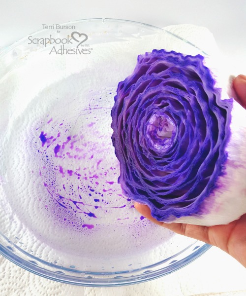 How to Create DIY Crepe Paper Flowers by Terri Burson for Scrapbook Adhesives by 3L