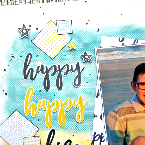 Adhesive Masking Background Technique by Christine Meyer for Scrapbook Adhesives by 3L